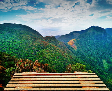 kraju svijeta, nebo, nevjerojatna, vrh brda, oblaci, Ceylon, odredište