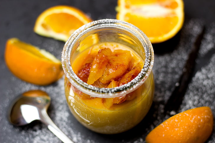 pudding d’orange, oranges, oranges sanguines, pudding, crème, Frisch, vitamines