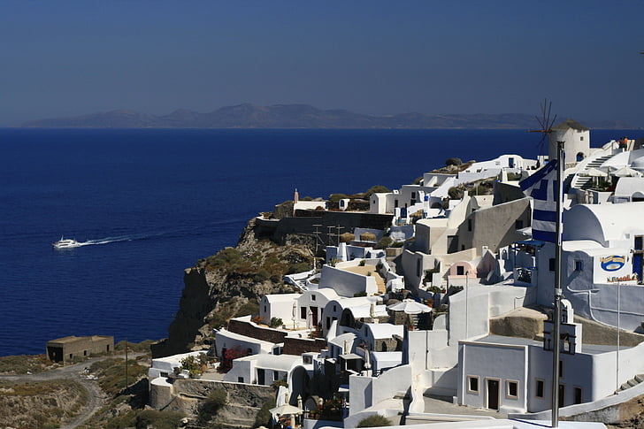 Santorini, Grècia, illa, viatges, Mar, Turisme, grec
