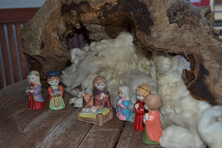 cena da Natividade, figuras, advento, tenda, José, Maria, arte