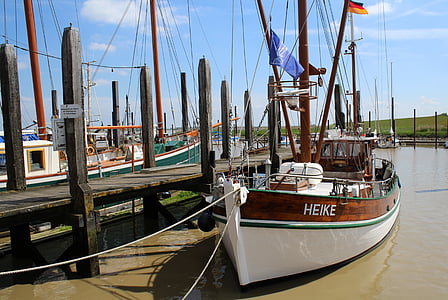 harbour, cutter, ship, germany, river, boat, water