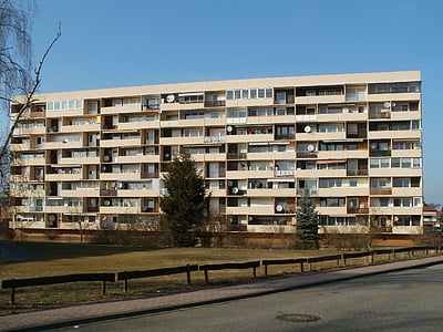 hardtstr, Hockenheim, Daugiabutis namas, butai, funkcinis, pastatas, balkonai