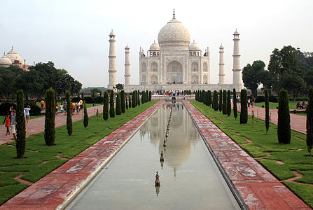 Taj mahal, mausoleum, marmor, hvid, arkitektur, historiske, vartegn
