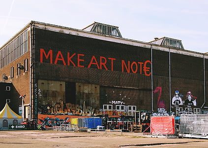Искусство, деньги, граффити, цикл, город, Амстердам, NDSM Верфа