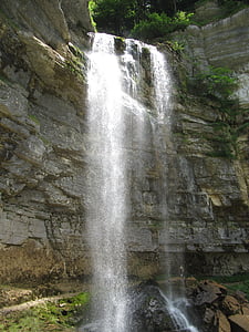 waterfall, france, hérisson, murmur, nature, water, rock