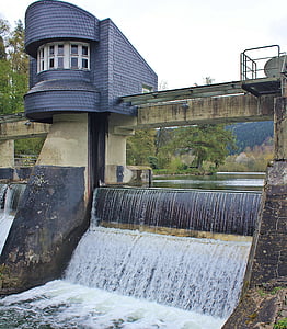 Weir, dammen, Jam-systemet, vatten, floden, sjön, byggnad