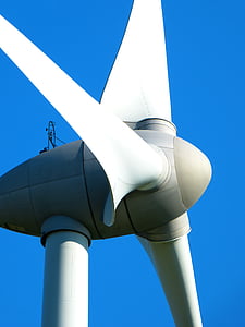 Windrad, Energie, Windkraft, Umwelttechnik, Himmel, Blau, Turbine
