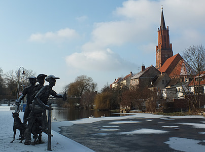 Rathenow, žiemą, schleusenspucker, Marijos St. andrew's bažnyčios