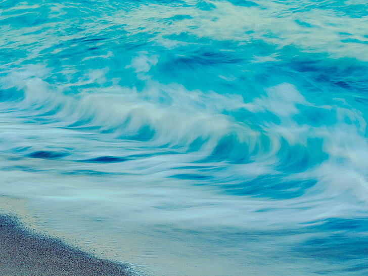 океан, вълна, сърф, вода, море, синьо, пълен кадър