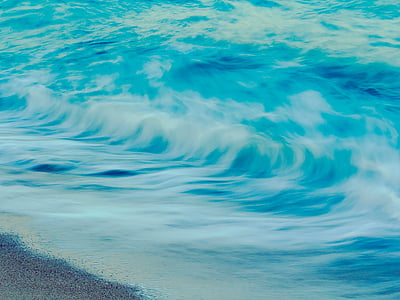 óceán, hullám, Surf, víz, tenger, kék, full-frame