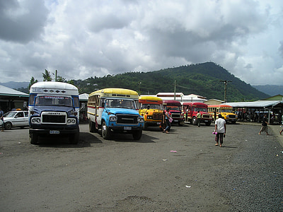 Bussit, Samoa, eksoottinen, Etelämeren