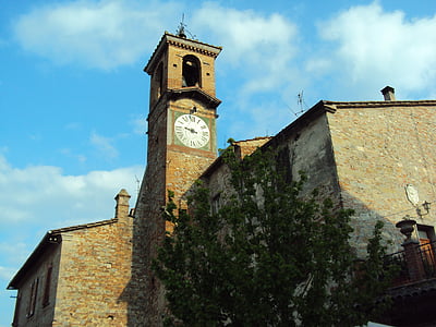 Arezzo, läge, Citerna, arkitektur, tornet, Europa, klocka