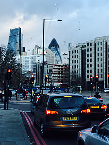 Londres, taxi, paysage