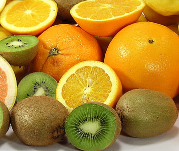 ovoce, Jižní ovoce, bohatost, čerstvé, výživa, pomeranče, Kiwi