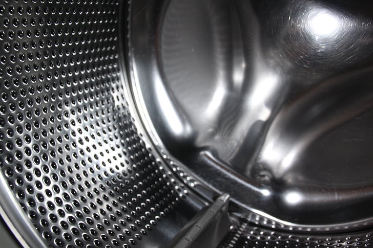 mesin cuci, mencuci drum, Cuci, logam, logam, latar belakang, stainless steel