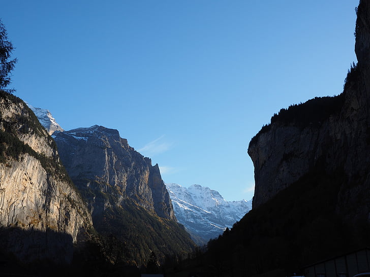 lauterbrunnen, valley, eng, steep, steep wall, rock wall, grosshorn