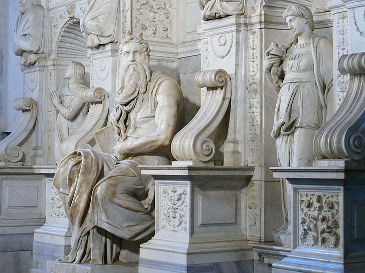 Môi-se, sừng, bức tượng, San pietro ở vincoli, Rome, Michelangelo, Lăng mộ