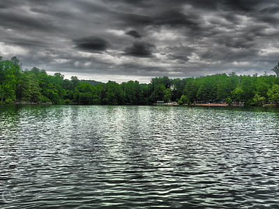 NC, езерото Юлиан, пейзаж