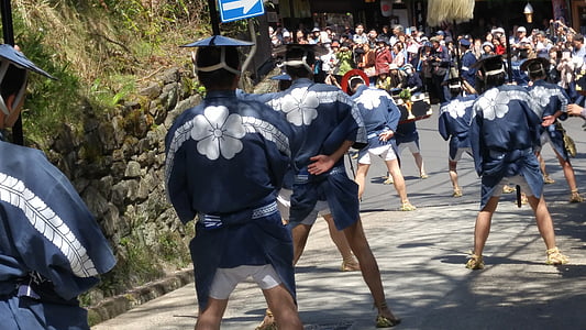 Yoshinoyama, défilé, spirituelle, Japon, traditionnel