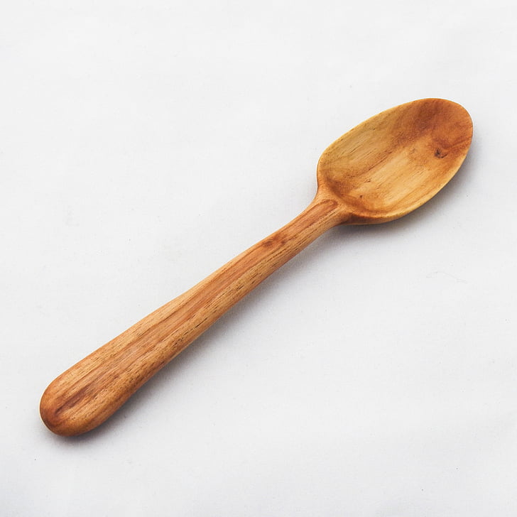 spoon, carved spoon, wooden spoon, handmade, breakfast, kitchen, rustic