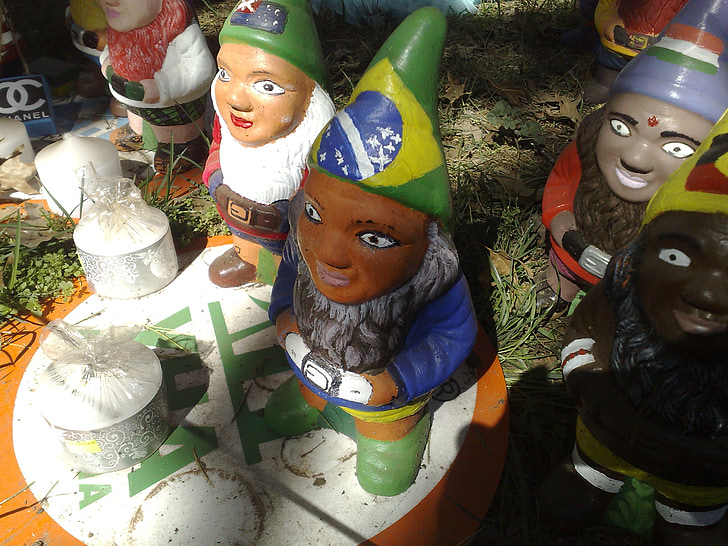 Gnomes, hage, dverg, liten, hagearbeid, ornament