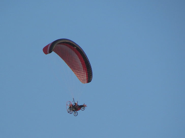 Paraglider, motoriserte, himmelen, menneskelige, hobby, Dom