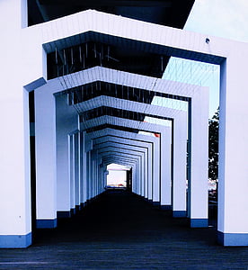 koridor, přední, do hloubky, Architektura, postavený struktura