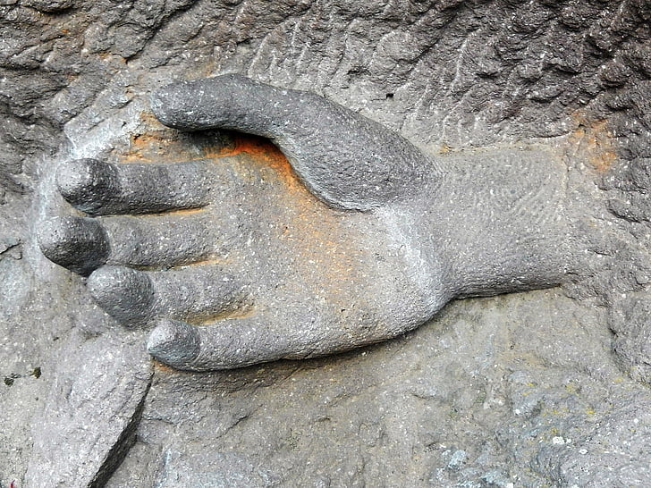 main, sculpture, Pierre, tailleur de Pierre