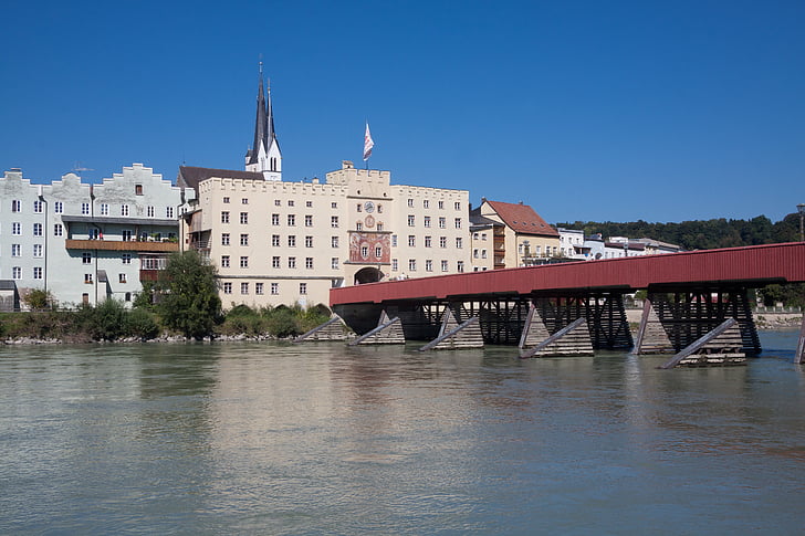 Wasserburg, City, millega määratakse kindlaks, jõgi, Bridge, arhitektuur, vee
