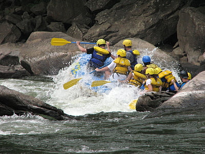 rafting, rapids, river, water, sport, landscape, whitewater