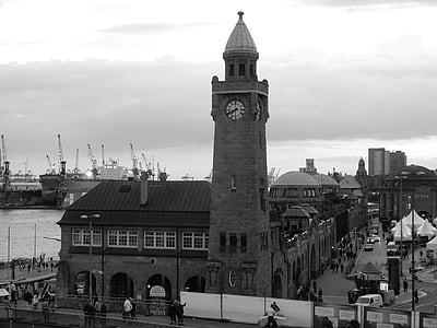 Hamburg, Landungsbrücken, nordul Germaniei, Elba, port, punct de reper, City