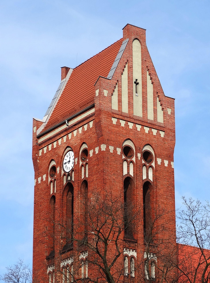 Salvator church, Bydgoszcz, tháp, Ba Lan, ngoại thất, xây dựng, kiến trúc