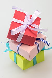 Paquets, cadeau, faites, boucle, boucle de paquet, Christmas, décoration de Noël