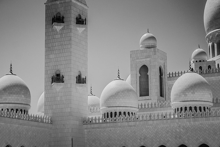 moskeen, abu dhabi, arkitektur, islam, religion, åndelighet, berømte place