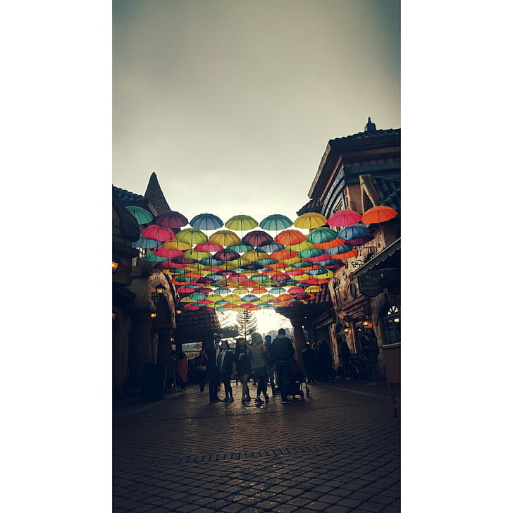 Весенний дождь, зонтик, Эверлэнд, Табита, внешний вид здания, рынок, Архитектура