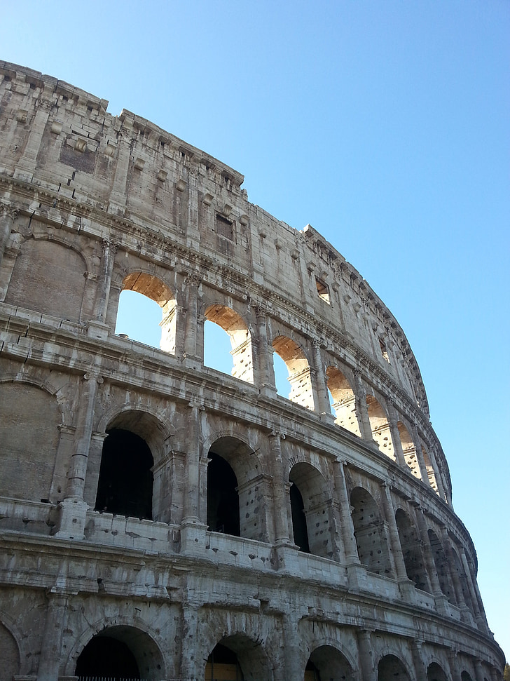Colosseum, Roma, İtalya, Turizm, Şehir, yolda, Bina