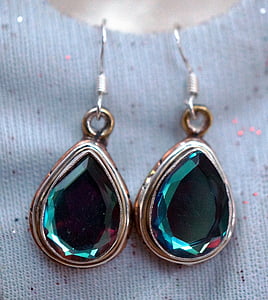 glass, copper sterling silver, earrings, stone, gem, gemstone, natural