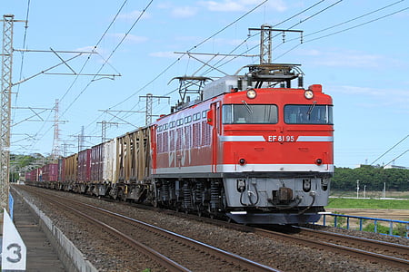 Lokomotive, EF81, Joban Linie, Nakagawa Eisenbrücke