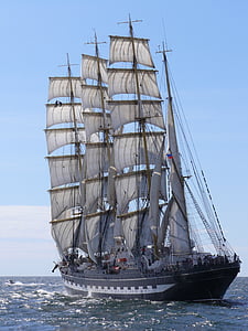ship, tall, vessel, sea, sailing, nautical, sail