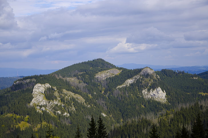 hory, Tatry, krajina, podzim, pohled, obloha, Příroda