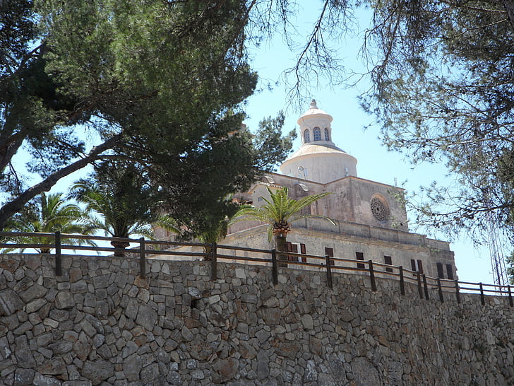 randa, place of pilgrimage, church, mediterranean, chapel, architecture, wall