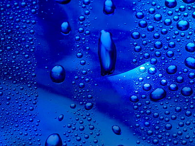 води, крапельне, дощ, синій, функції води