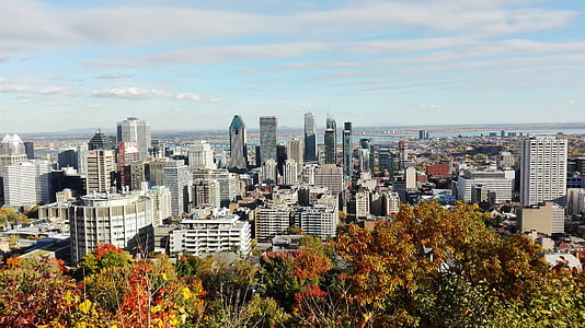 Montreal, Mount, Royal, Esplanade, Belvedere, pogled, mesto
