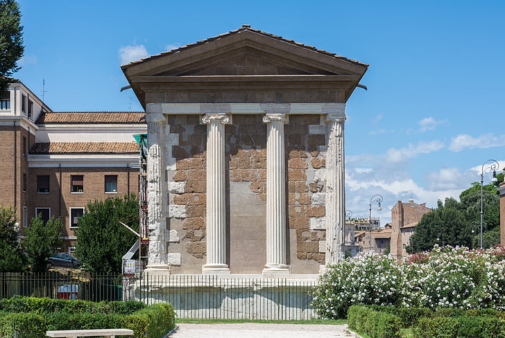 temple, temple of portunus, ancient rome, rome, italy, showplace