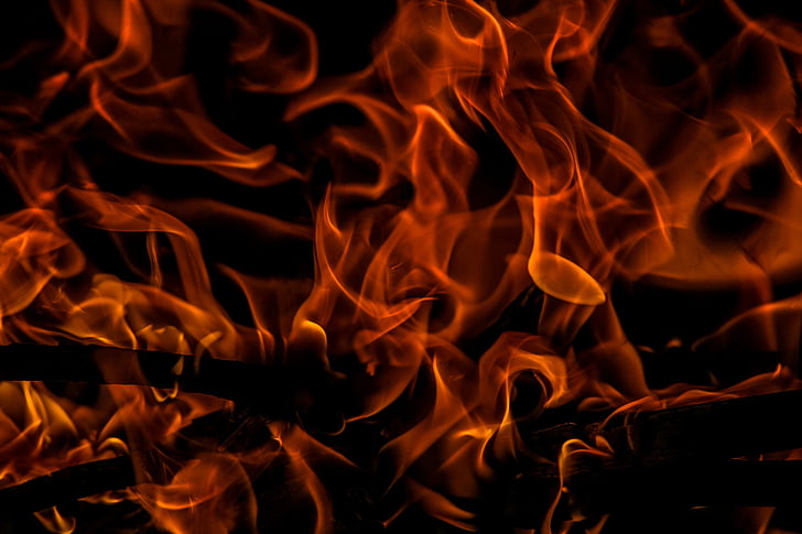fire, flame, flames, burning, heat - temperature, smoke - physical structure, red