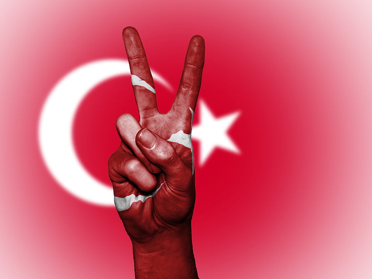 Turk, turski, mira, ruku, nacije, pozadina, Zastava