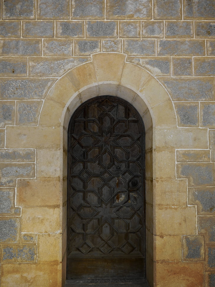 Schloss, Tür, Bogen, Intarsien