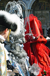 maskid, karneval, Veneetsia, Veneetsia karneval, Itaalia, varjata