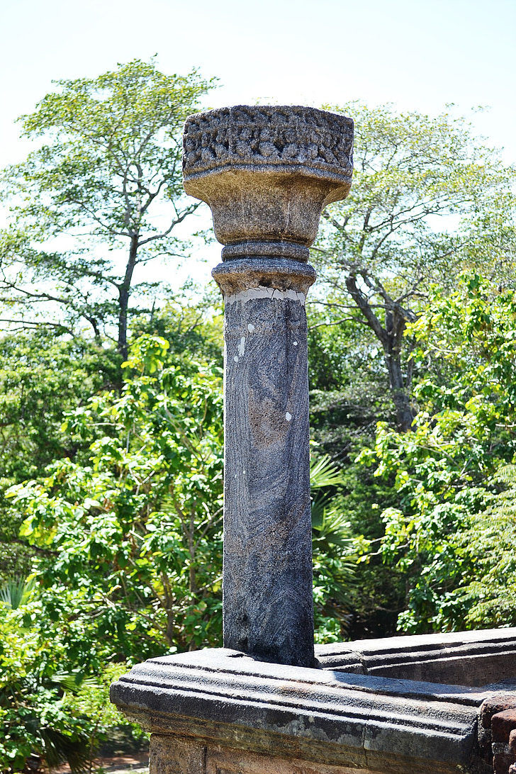 trụ cột, đá, tác phẩm điêu khắc, Polonnaruwa, tàn tích cổ đại, cổ đại, lịch sử