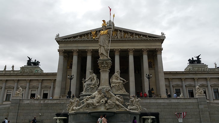 budova rakúskeho parlamentu, Viedeň, Parlament, Architektúra, vláda